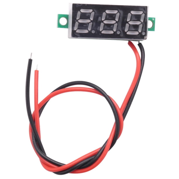5 uds Mini voltímetro Digital de CC 0,28 pulgadas dos cables 2,5 v-30v Mini voltímetro Digital de CC probador de voltaje