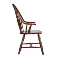 thumbnail image 5 of Sunset Trading Andrews 18" Windsor Wood Dining Chair with Arms in Chestnut Brown, 5 of 5
