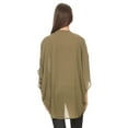 thumbnail image 4 of Women's Solid Casual Chiffon loose Kimono Sleeve Open Front Cardigan Capes, 4 of 4