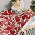 thumbnail image 4 of Sherpa Fleece Throw Blanket Cozy Soft Warm Bed Blankets,Valentine''s Day Love Dark Red Pink Heart Fuzzy Plush Microfiber Lightweight Blankets All Season for Couch Sofa 40x50IN, 4 of 6
