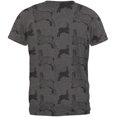 thumbnail image 2 of Easter Bunny Rabbit Pattern Mens Soft T Shirt Charcoal Heather 2XL, 2 of 2