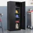 thumbnail image 3 of BESFUR Metal Storage Cabinet, 72" H x 36" W x 18" D, Adjustable Shelves and Locking Doors for Office, School, Garage - Black, 3 of 7