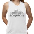 thumbnail image 2 of Skyline Indianapolis Indiana Women's Muscle Tank Large White, 2 of 5
