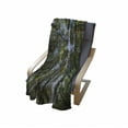 thumbnail image 4 of Nature Soft Flannel Fleece Throw Blanket, Wild Jungle Moss Forest Crown Trees Leaves Nature Photo Artwork, Cozy Plush for Indoor and Outdoor Use, 60" x 80", Forest Green Sky Blue, by Ambesonne, 4 of 6