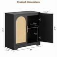 thumbnail image 2 of TROPOW Sideboard Buffet Cabinet - Credenza Storage with 4 Rattan Doors and Shelves, Modern Console Table Accent Coffee Bar Cabinet for Living Room, Kitchen, Hallway, Dining Room, Entryway, 2 of 7
