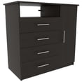 thumbnail image 3 of Miekor Furniture 2 Piece Bedroom Set, Rioja 4 Drawer Dresser & Omaha Nightstand, Black B5A8579, 3 of 9