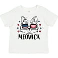 thumbnail image 3 of Inktastic 4th of July Meowica Cat in Flag Sunglasses Boys or Girls Toddler T-Shirt, 3 of 5