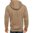 thumbnail image 5 of Baqcunre 2023 Fashion Long Sleeve Solid Zip Up Hooded Sweatshirt Jacket Streetwear With Zip Pocket,M,Hoodies For Men,Mens Sweatshirt,Zip Up Hoodie,Men'S Fashion Hoodies & Sweatshirts,,Khaki, 5 of 5