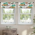 thumbnail image 2 of LALILO Kitchen Curtain Valance Beautiful Colorful Rod Pocket Window Curtain 52"x 18" Set of 2, 2 of 7