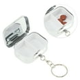 thumbnail image 3 of Unique Bargains 1 Pc Pill Case Square with Keychain Pill Box Gold Tone [2 Grid], 3 of 6