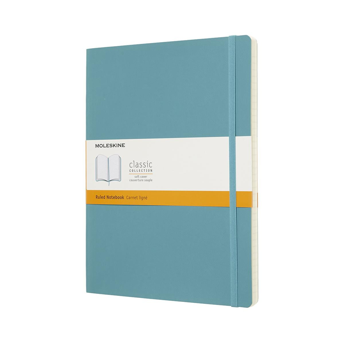 Moleskine Classic Notebook, Extra Large, Ruled, Blue Reef, Soft Cover (7.5 X 9.75) (Other)