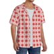 thumbnail image 2 of Fotbe Checkered Christmas With Snowflakes Camisa Estampada de Manga Corta para Hombre, Casual de Verano, Estilo Playero, Sin Arrugas-Large, 2 of 5