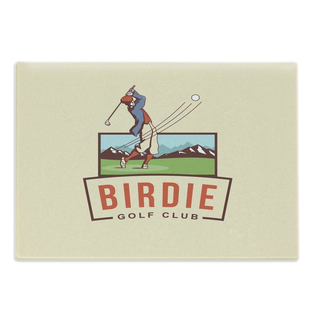 Golf Cutting Board, Birdie Golf Club Advertisement Retro Poster Graphic