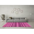thumbnail image 3 of Ahgly Company Indoor Round Oriental Pink Modern Area Rugs, 4' Round, 3 of 4