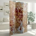 thumbnail image 7 of Oriental Furniture 6 ft. Tall Fire and Bronze Canvas Room Divider - 3 Panel, 7 of 7