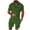 Army Green*, variant on RUTAYY Men's Outfits Casual Solid Color 2 Piece Zipper Short Sleeve Turndown Collar Blouse Drawstring Pocket Shorts Vacation Travel Clothing Sets