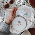 thumbnail image 5 of 48Pcs Moon Water Soluble Embroidery Patterns Stabilizers Stick and Stitch Transfers Paper Wash Away Pre-Printed Self Adhesive Magic Tarot for Bags Cloth Hand Sewing Lovers Needlework, 5 of 9