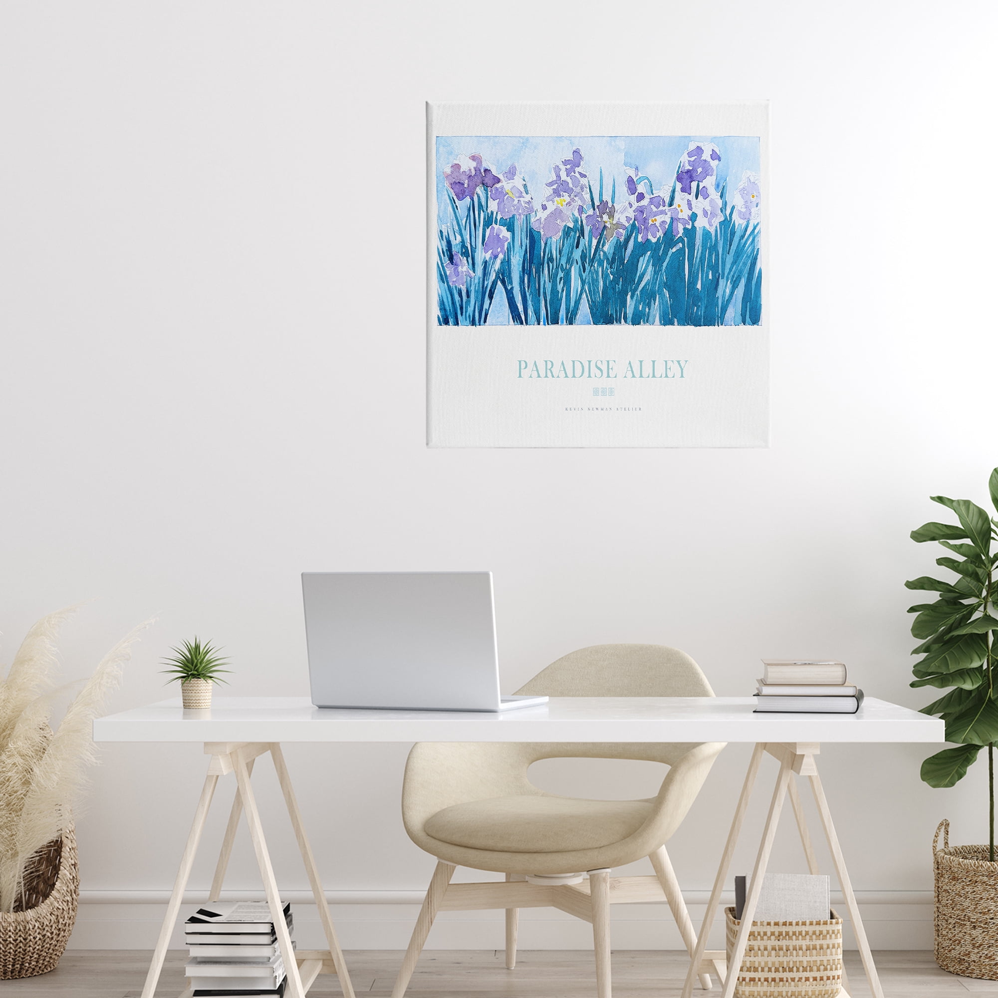 Stupell Industries Paradise Alley Purple Irises Canvas Wall Art, design by Jadei Graphics