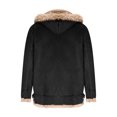 thumbnail image 4 of Faux Leather Jacket Mens Sherpa Fleece Lined Thicken Warm Moto Coat Waterproof Windproof PU Motorcycle Clothes (2XL, Black), 4 of 7