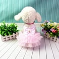 thumbnail image 3 of yuehao pet supplies pet dog summer bottoming stripe print dress clothes pet cat dress pink, 3 of 7