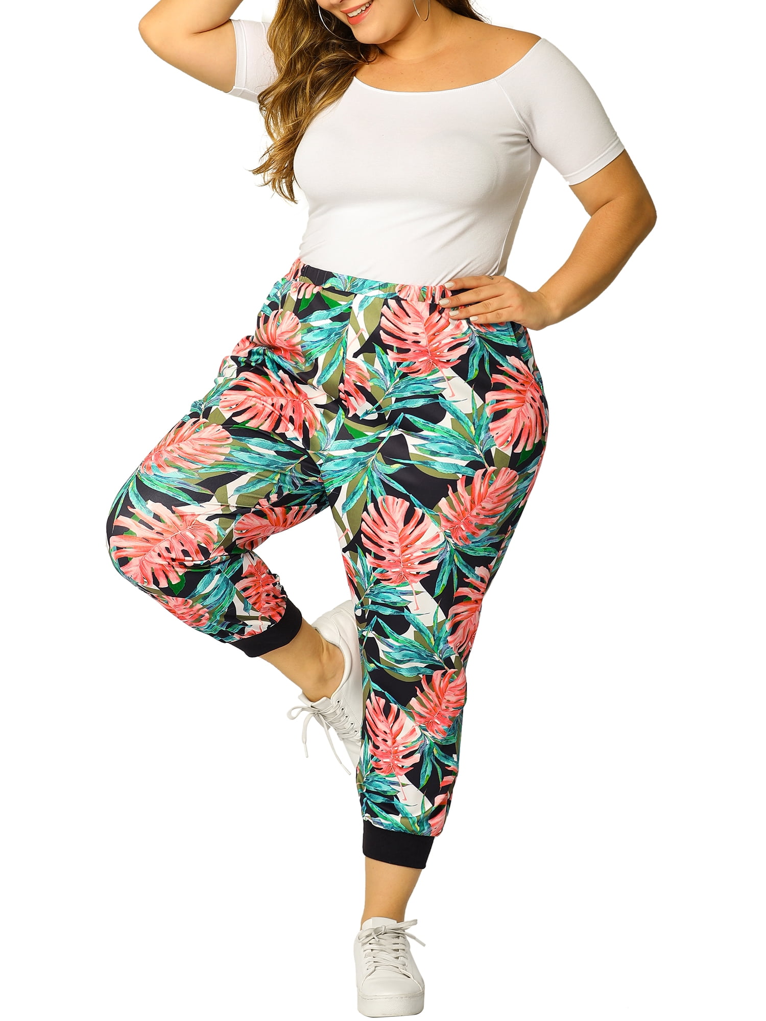 floral joggers womens