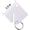 thumbnail image 2 of 60 Pcs Key Tags Blank Plastic Upgrade Round Split Ring Durable Key Identify Tags Bulk Key Tags for Key Cabinet 1.5 inches Square Shaped, 2 of 6