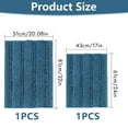 thumbnail image 4 of 2pcs Microfiber Bath Rug Non Slip Washable, Soft Absorbent Chenille Bathroom Rug, Extra Thick Bath Mat for Bathroom Floor Sink Tub and Shower, 20" x 32"/17" x 24", Turquoise Blue, 4 of 7