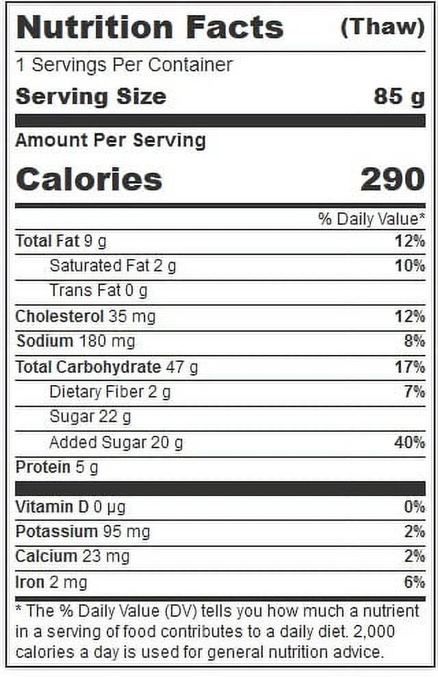 SKY Blue Foods Whole Grain Cinnamon Crumb Loaf, 3 Ounce -- 72 per case