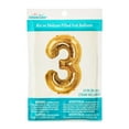 thumbnail image 2 of 34" Gold Number 3 Foil Balloon, by Way To Celebrate, 2 of 5