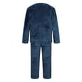 thumbnail image 4 of Men's Fleece Lounge Set Regular Fit - Winter Warm Flannel Pajama 2-Piece | Crew Neck Comfy Pocket Pants, 4 of 5