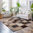 thumbnail image 3 of 3'x5' Area Rugs, Farmhouse Cow Print Indoor Outdoor Area Rug for Living Room Bedroom, Country Patchwork Cowhide Fur Plaid Washable Bathroom Rugs Kitchen Floor Carpet Mats Home Decor Aesthetic, 3 of 8