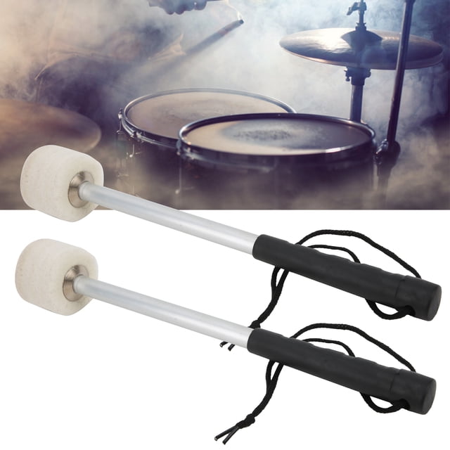 Baquetas De Mazo Para Bajo, Fuerte Flexibilidad, Baqueta Con Cabeza De Fieltro De Lana, Agarre Fuerte Para Aula De Música, Sala De Conciertos Para Principiantes