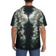 thumbnail image 3 of Balery Floral Angelic White Wings Camisa Casual de Manga Corta con Botones para Hombre, Texturizada, Estilo Cubano, para Playa, Verano-Medium, 3 of 5