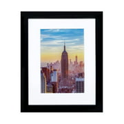Frame Amo Modern Black Matted Picture Frame with White Mat