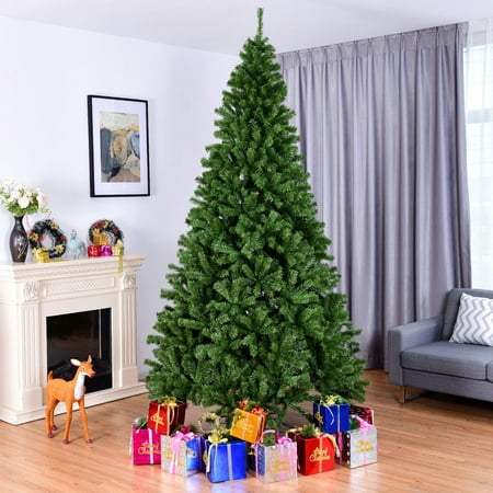 Costway 6FT/7.5FT/9FT PVC Christmas Tree Hinged Solid Metal