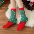 thumbnail image 4 of Bwiyojiz Home Decor Christmas Decorations Decoration Count 2pcs Fuzzy Socks Women's Cute Plushy Stockings Warm-Foot Corals Fleece Sleep Non-Shedding Floor, Gifts for Family, Multicolor, 4 of 6
