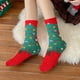 thumbnail image 4 of Calcetines navideños de polar para mujer | Calcetines térmicos ultrasuaves de invierno | Calcetines antideslizantes de media pantorrilla | Estampados festivos | Pack de 2 para estar en casa, 4 of 5