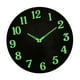 Horloge Murale Lumineuse à Faible Bruit Veilleuses en Bois de Style Rustique Circulaire pour la Cuisine de l'Hôtel Décoration Intérieure de Chambre à Coucher Extérieure StyleA – image 1 sur 6
