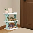 thumbnail image 6 of DIY 3-Tier Storage Shelf | Multifunctional Shoe Rack & Organizer | Plastic Modular Shelving Unit | Green, Orange, Blue | 13.18x10.2x9.44 Inches | Dorm & Home Storage Solution, 6 of 6