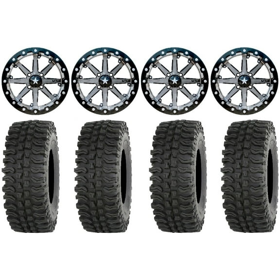 MSA Lok 14" UTV Wheels 30" BDC Tires Kawasaki Mule Pro FXT