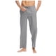 thumbnail image 1 of Pantalones largos para hombre, color liso, con bolsillos ajustados, pantalones largos para hombre, pantalones de poliéster y algodón., 1 of 6