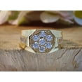 thumbnail image 5 of 1.80 Ct Round-Cut Simulated Diamond Halo Men's Wedding Ring 14K Yellow Gold Plated 925 Sterling Silver For Him, 5 of 5