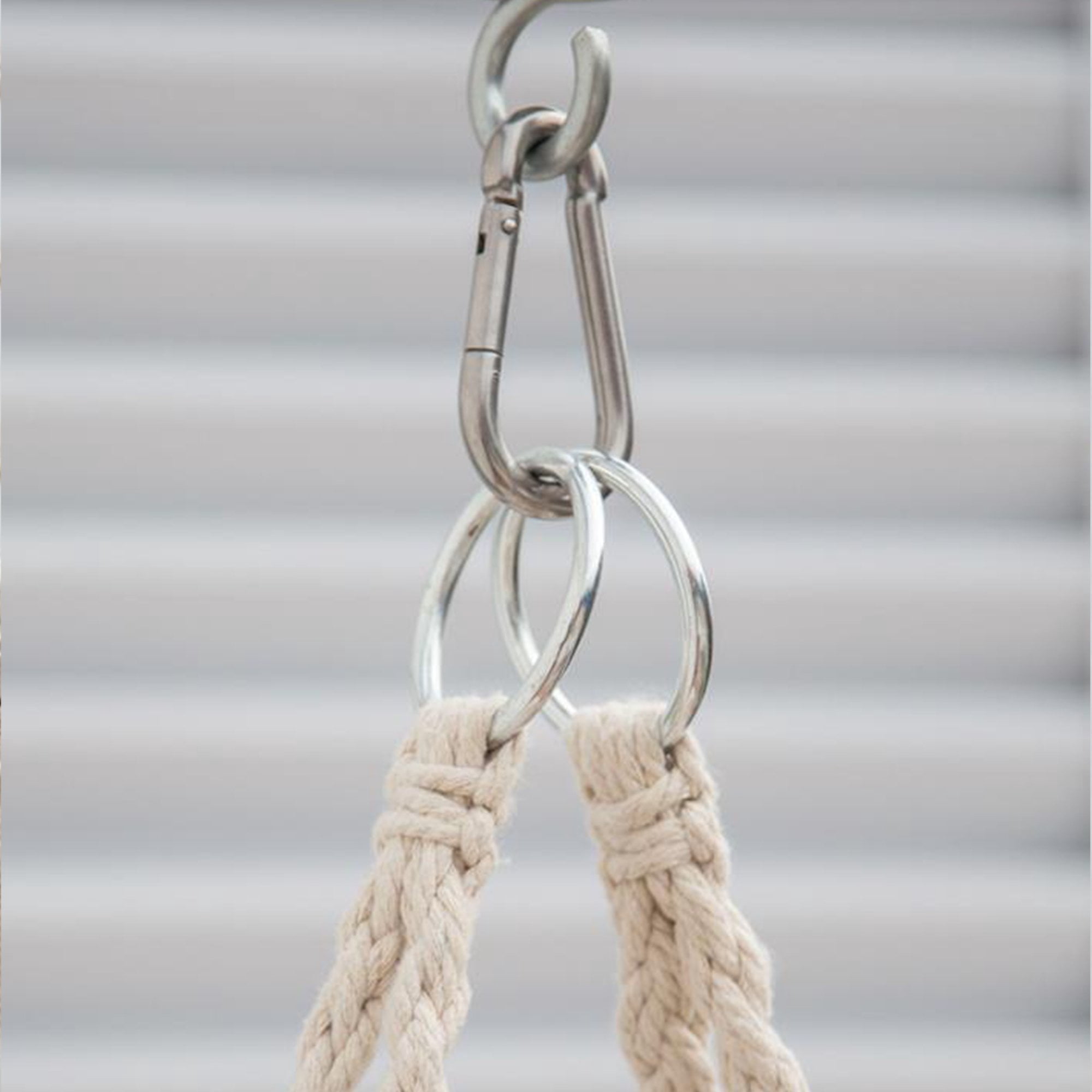 Hanging Outdoor Swing Chair Macrame Cotton Hammock Chair - Off-White
