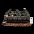 thumbnail image 2 of Erinnyees 27" Ventless Natural Gas Fireplace Log Set, 30,000 BTU, with Remote Control, Realistic Brown Silk Floss Wood Logs, 2 of 7
