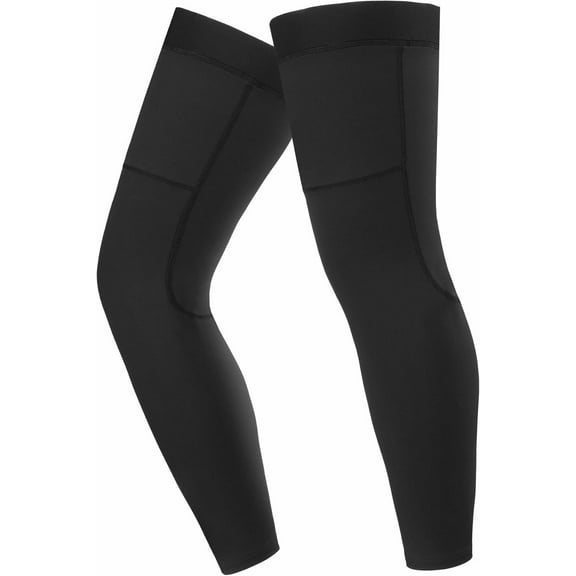 Leopatrix Thermal Fleece Cycling Leg Warmers Extreme Cold Weather Bike Leg Warmers with Non-Slip Grip for Cycling, Running, Skiing, Gym, Winter Workout Accessories