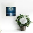 thumbnail image 4 of JEUXUS Moon Painting Canvas Wall Art - Moonrise On Sea Ocean Framed Pictures for Living Room Decorations  Home Office Modern Landscape Poster Nature Print Ready to Hang Bedroom Bathroom Artwork, 4 of 4