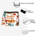 thumbnail image 3 of Yiaed Fall Pumpkins Print Men's Soft Cotton Boxer Shorts Breathable Boxers Underwear Moisture-Wicking Underwear Stretch Boxer Briefs for Man-Medium, 3 of 5