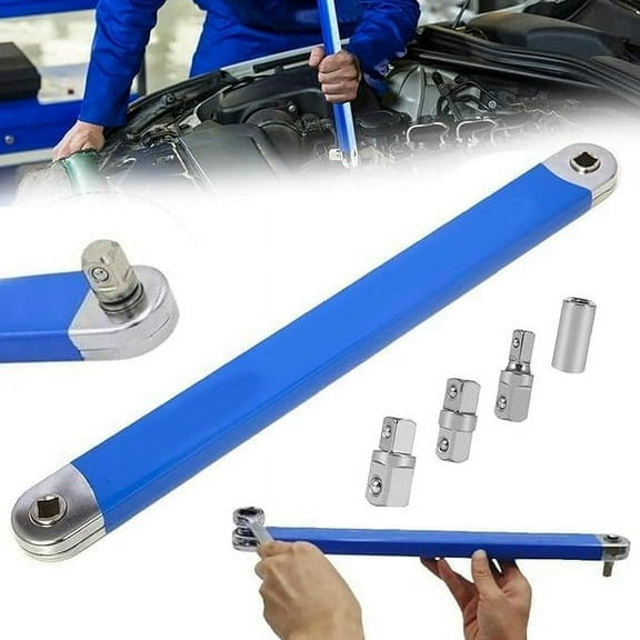 Pro Zero Offset Extension Wrench - 2024 New Offset Extension Wrench, 15 Inch Multifunctional Extension Wrench with 1/4", 3/8", 1/2" Square Drive Adapters, Best Impact Offset Extension For Tight Space
