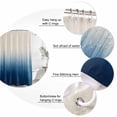 thumbnail image 3 of Blue Ombre Stripe Bathroom Shower Curtains with 12 Hooks Polyester Waterproof Shower Curtain for Stalls Bathtubs Abstract Art Modern Gradient Beige Decorative Bathroom Privacy Curtain 72x72 Inches, 3 of 8