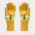 thumbnail image 5 of HNMKIU Three Piece Cold Proof Knitted Hat Scarf Set With European Autumn Winter Warm Accessory For Daily Casual Wear Yellow - One Size, 5 of 7